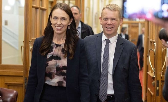 Jacinda Ardern and Chris Hipkins