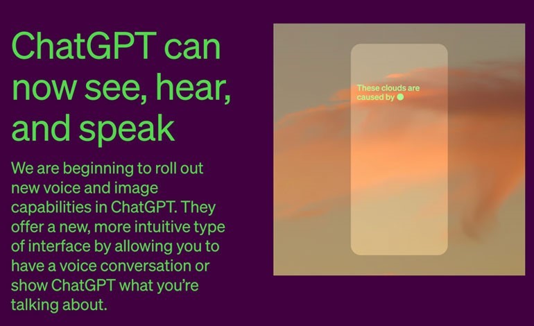 chatgpt can now see, hear and speak