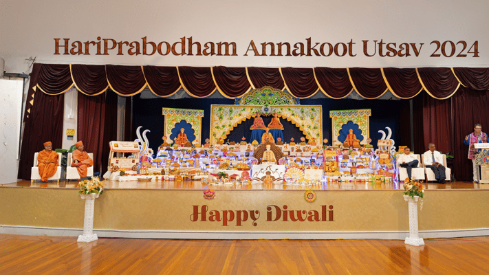 Over 600 devotees gathered at the MG Center to celebrate Annakoot Diwali, an event organised by Hariprabodham NZ