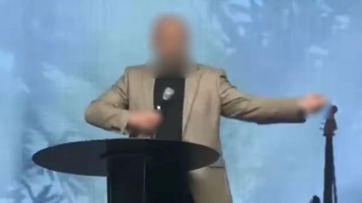 A victim Support worker joked about hitting his children during a talk at Destiny Church.
