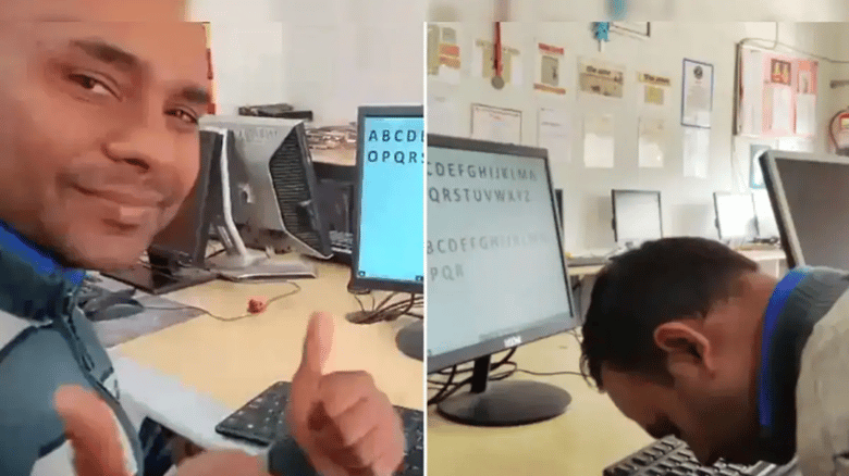 Indian Man Sets Record For Fastest Nose Typing
