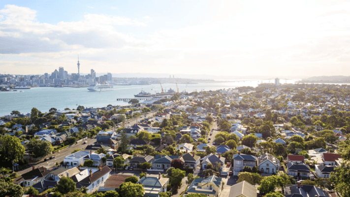 Hundreds of townhouses being listed on the market in Auckland could be partly behind a slump in the city's sales prices.