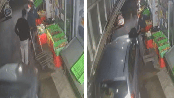 The CCTV footage later captured several bystanders rushing in, striking the SUV from behind, seemingly in an attempt to prevent the robbers from escaping.  