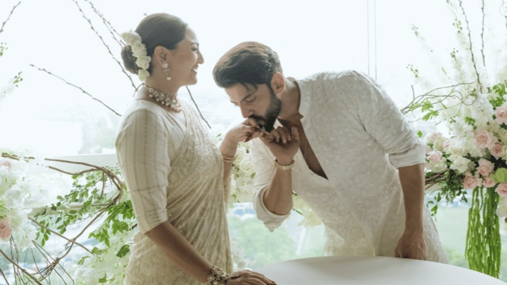 Sonakshi and Zaheer, who have been dating for the past seven years are finally married now. Taking to the Instagram handle, the couple shared beautiful pictures from their D-day.