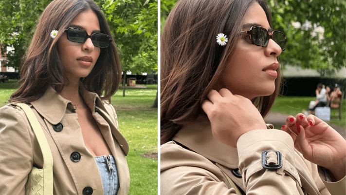  Suhana Khan, who is currently enjoying her time abroad, treated her followers to a series of stunning photos on Sunday.