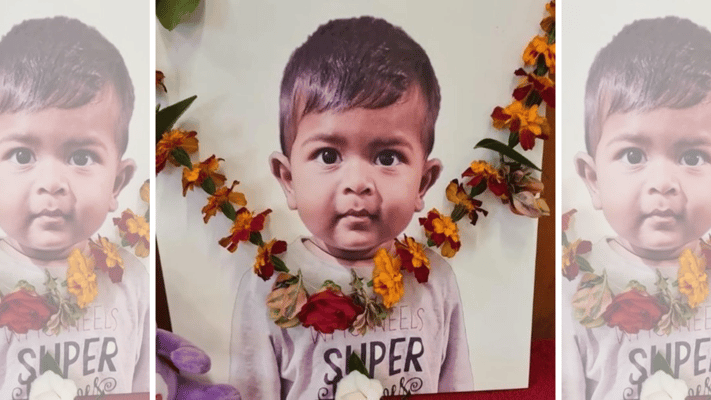 The toddler, Dyey Vimalbhai Patel, passed away on Saturday on Te Putu St, Taupiri