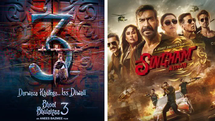 In a close box office battle on opening day, Bhool Bhulaiyaa 3 has edged out Singham Again in New Zealand