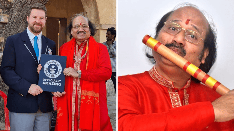 Pandit Ronu Majumdar Sets Guinness Record with 546-Musician Symphony