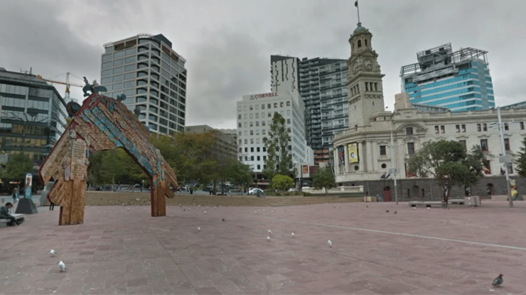 Aotea Square in central Auckland has been cordoned off as police examine an unattended bag.