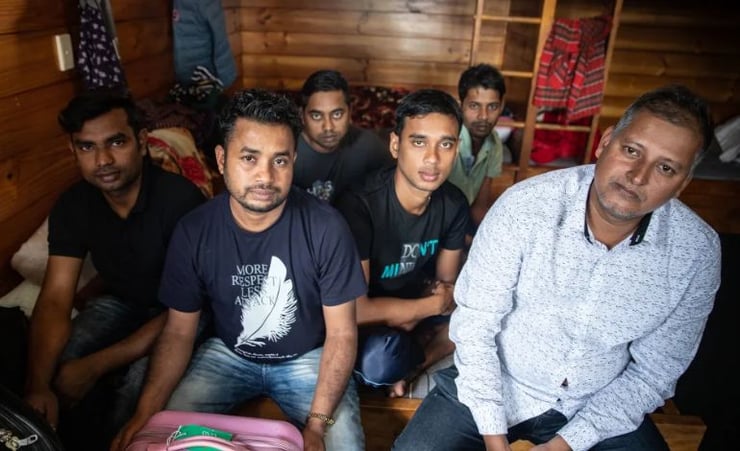 One group of Bangladeshi migrants found themselves sharing two cramped bunkrooms at an Auckland motel