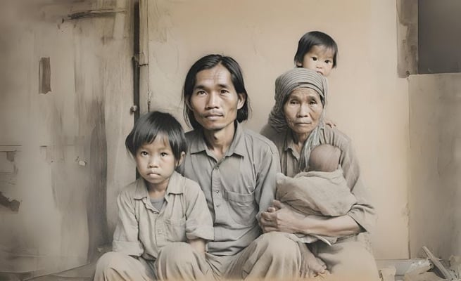 vietnamese migrants stuck in auckland pencil sketch