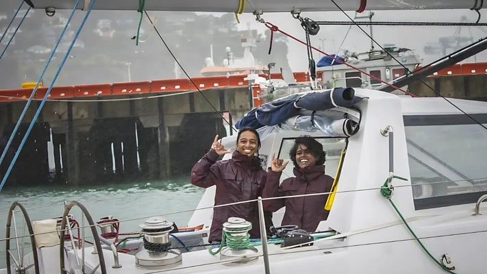 Lieutenant commanders Roopa K and Dilna K are leading the Navika Sagar Parikrama II expedition
