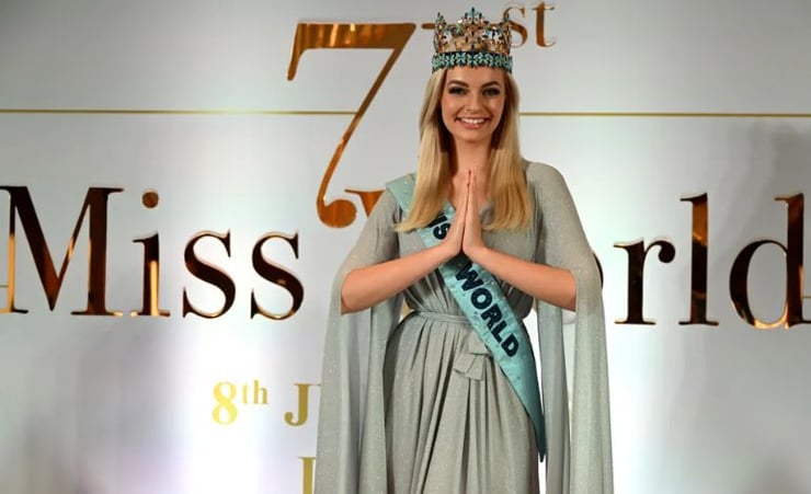 The current reigning Miss World, Karoline Bielawska. (Photo: Arun Sankar)