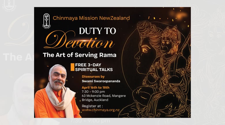 Auckland Readies For Chinmaya Mission’s Global Head Swami Swaroopananda