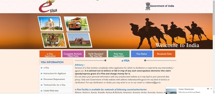 Foreigners visiting India on E-visa set new record