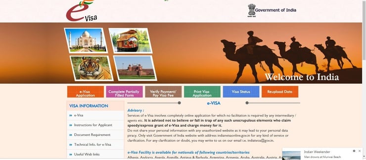 Foreigners visiting India on E-visa set new record