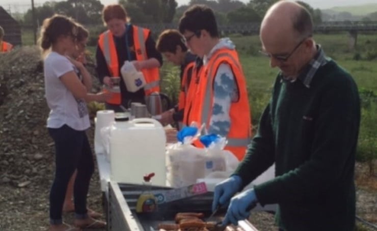 Waitaki Road Police combat fatigue with roadside barbecue