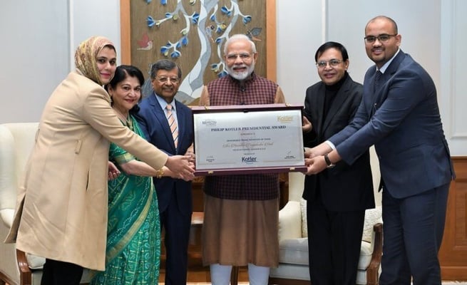 Modi honoured with first-ever Philip Kotler Presidential award