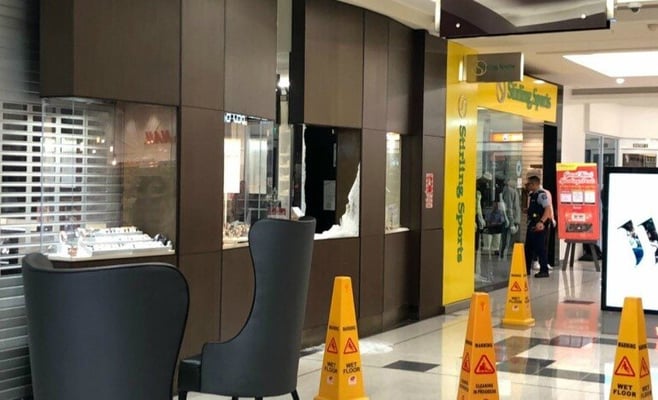 St Lukes mall under lockdown after armed robbery in jewellery store