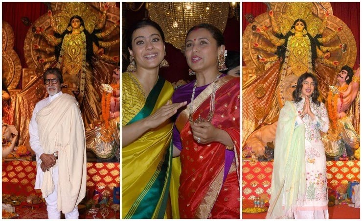 ‘Historic bonhomie re-union’ of Kajol-Rani Mukerji at Durga Puja Pandal
