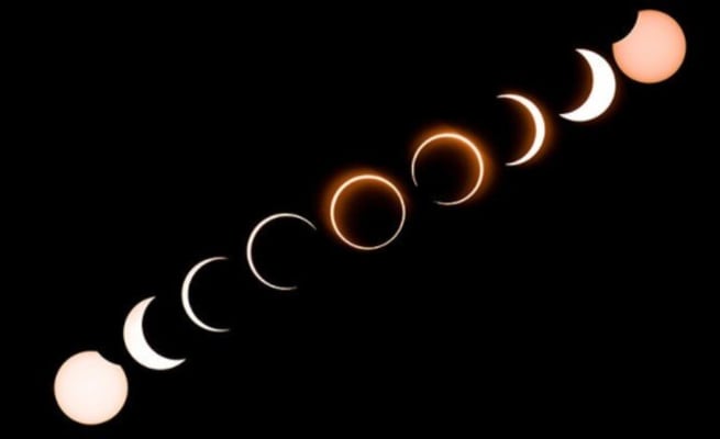 Astronaut shares pics of solar eclipse on Twitter