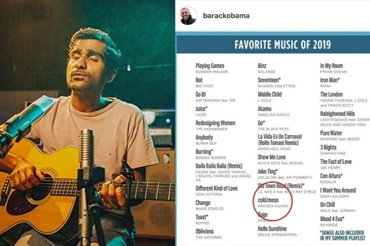 Prateek Kuhad's song in Barack Obama's top 35 songs list