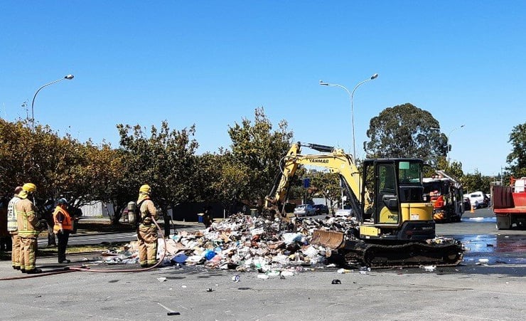 Breaking News: Hazardous waste sparking recycling truck fires