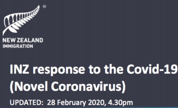 INZ RESPONSE TO THE COVID-19 (NOVEL CORONAVIRUS)