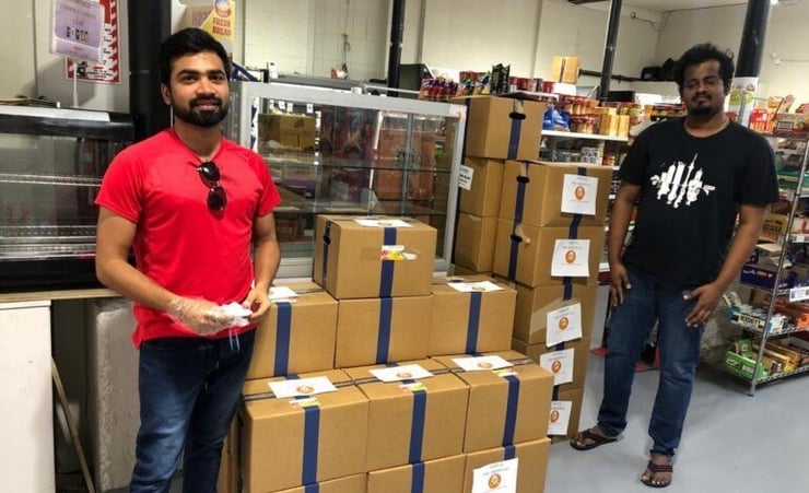 “Just contributing our part” Auckland Tamil on helping international students with food boxes
