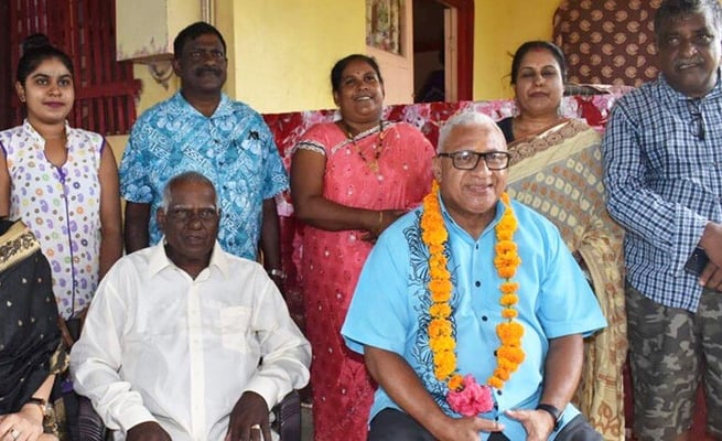 Fiji Prime Minister makes a surprise visit to descendants of Girmitiyas