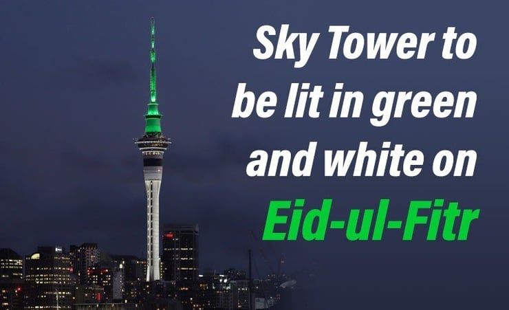 For the first time, Sky Tower to be lit in green and white on Eid-ul-Fitr