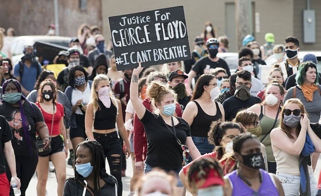 White House on lockdown, nationwide protests over black man's death in USA