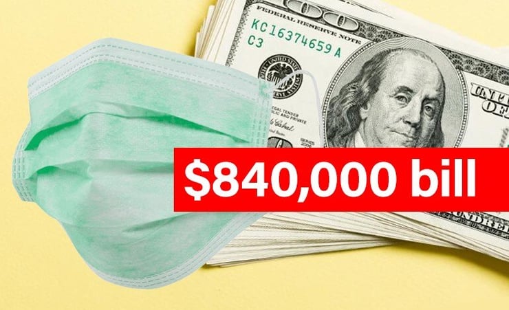 US patient receives $840,000 bill for COVID-19 treatment