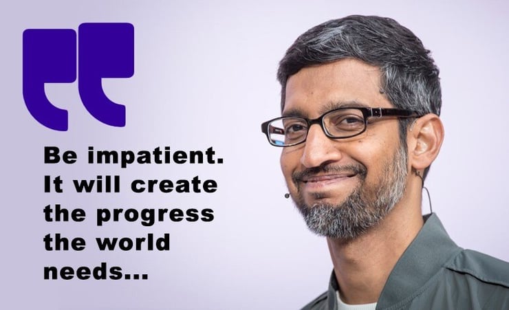 Be impatient, open minded: Sundar Pichai tells graduates