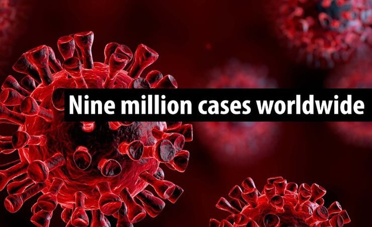 Global COVID-19 cases nearing 9 million: Johns Hopkins University