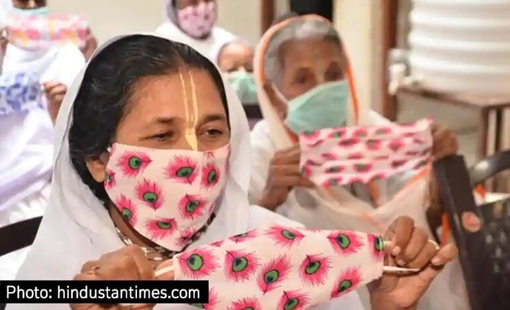 Vrindavan widows make designer masks to combat COVID-19