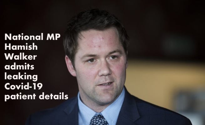 National MP Hamish Walker admits leaking Covid-19 patient details