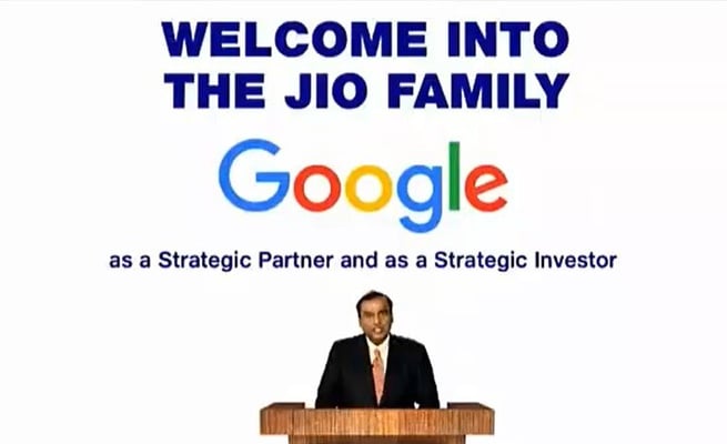 Google to invest $4.5 billion in Jio Platforms for 7.73% stake