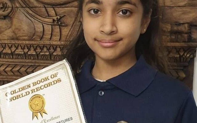 Dubai-based Indian girl breaks yoga world record