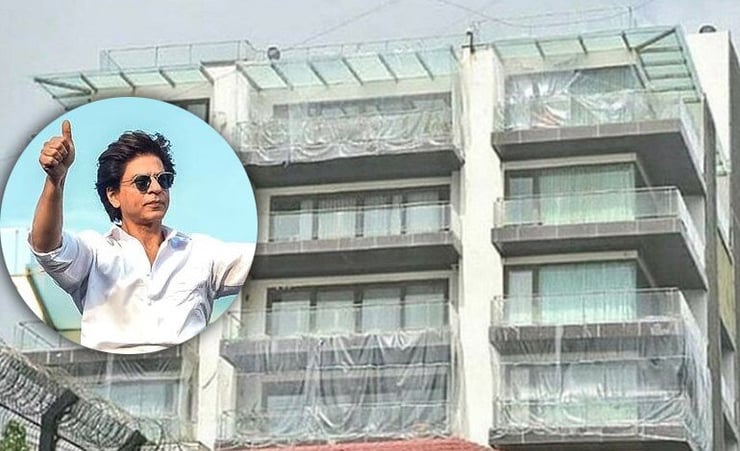 SRK's bungalow Mannat covered with plastic due to monsoon, pic goes viral