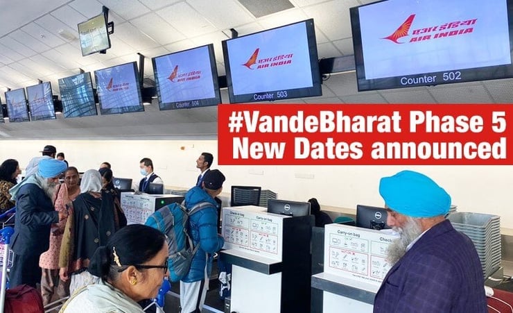Three flights to India announced under Vande Bharat Mission Phase 5 in month of August