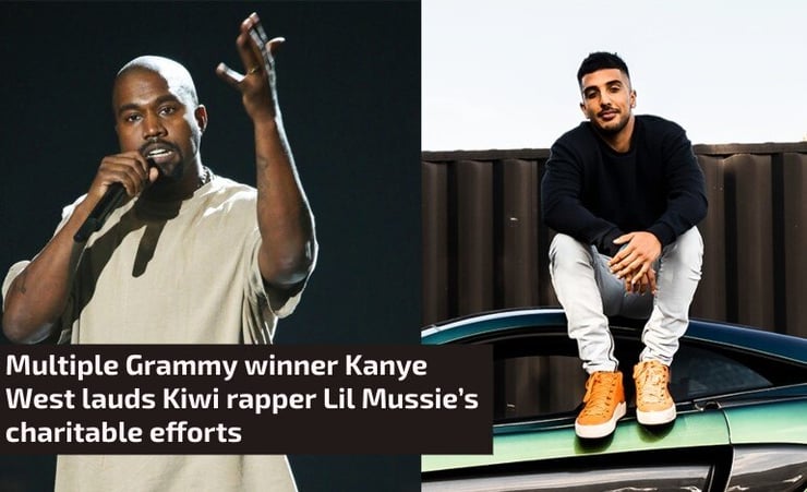 Multiple Grammy winner Kanye West lauds Kiwi rapper Lil Mussie’s charitable efforts