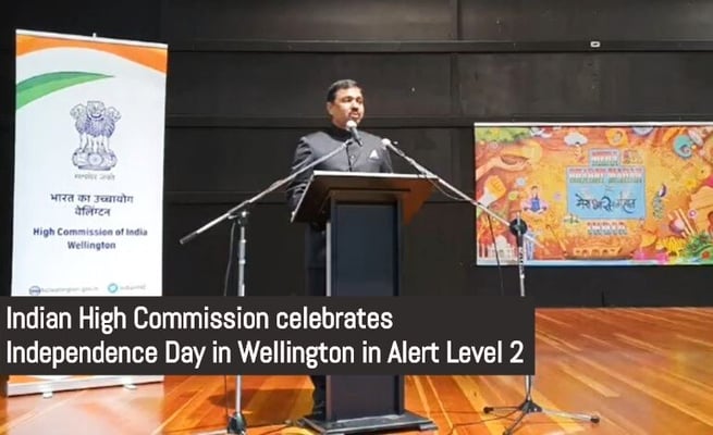 Indian High Commission celebrates Independence Day in Wellington in Alert Level 2