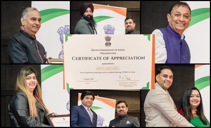 Indian High Commission gives Certificates of Appreciation to mark support provided to communities during the lockdown