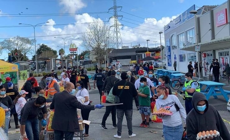 NZ Sikh Games distribute 1500 free food bags in South Auckland