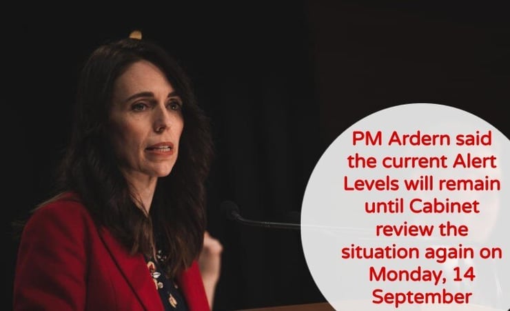 Auckland to remain at alert level 2.5 until at least 16 September: PM Ardern
