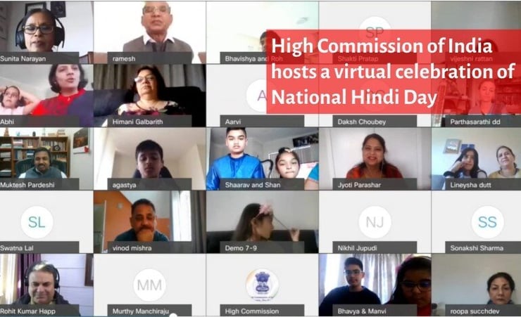 High Commission of India hosts a virtual celebration of National Hindi Day
