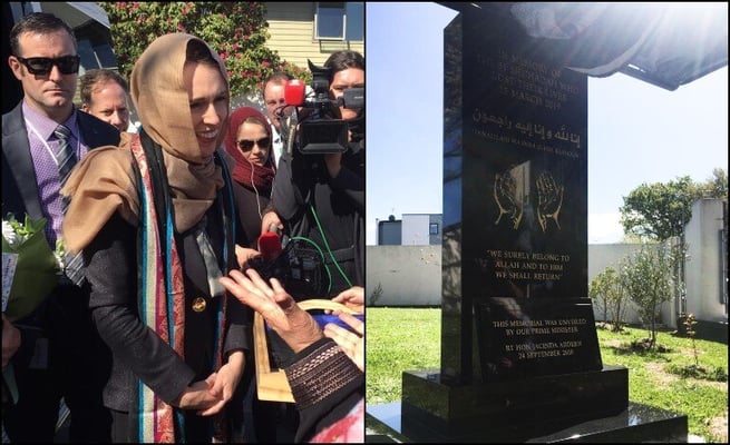 PM Ardern unveils memorial plaque in honour of Christchurch attacks’ victims at Al Noor mosque