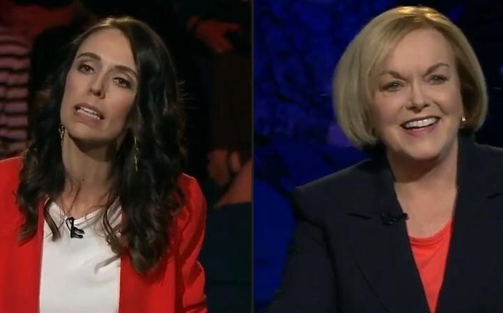 Election 2020 Leaders' debate: Jacinda Ardern and Judith Collins vie for public's 'rose'