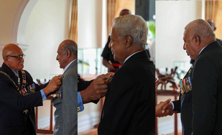 Fiji: Ratu Epeli, Bainimarama, Chaudhry and Naivalurua among the 32 people received Fiji 50 medals
